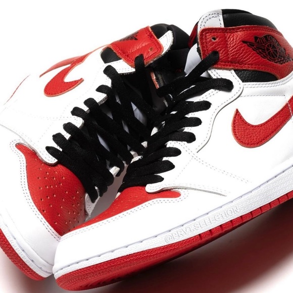 Nike Air Jordan 1 Retro High OG Heritage White Red 555088-161 Size 8.5 Mens - Picture 2 of 6